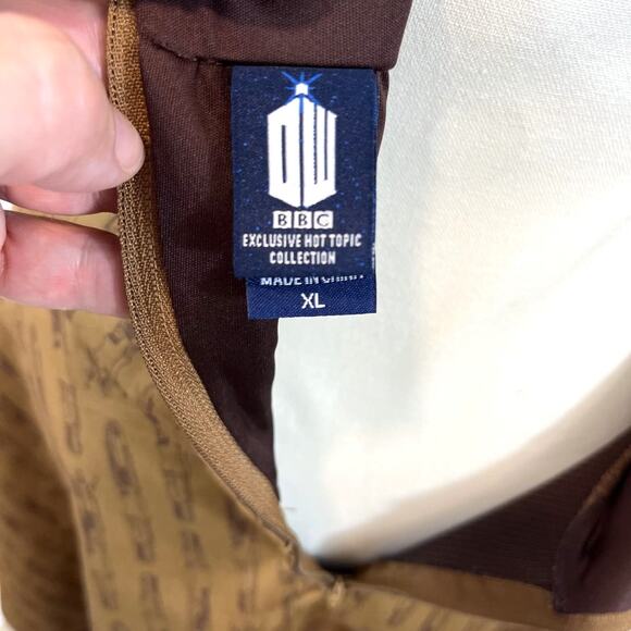 Dr Who brown cosplay 10th doctor regeneration sonic screwdriver halter dress - Picture 6 of 10